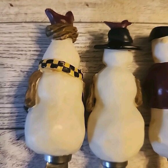 Set of 4 Debbie Mumm Cheese Butter Spreader Set Knives 1999 Snowman New - Picture 7 of 8
